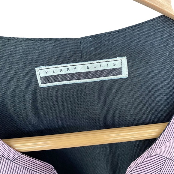 Perry Ellis Suit Separates Pink and Black Vest Medium - Picture 7 of 10